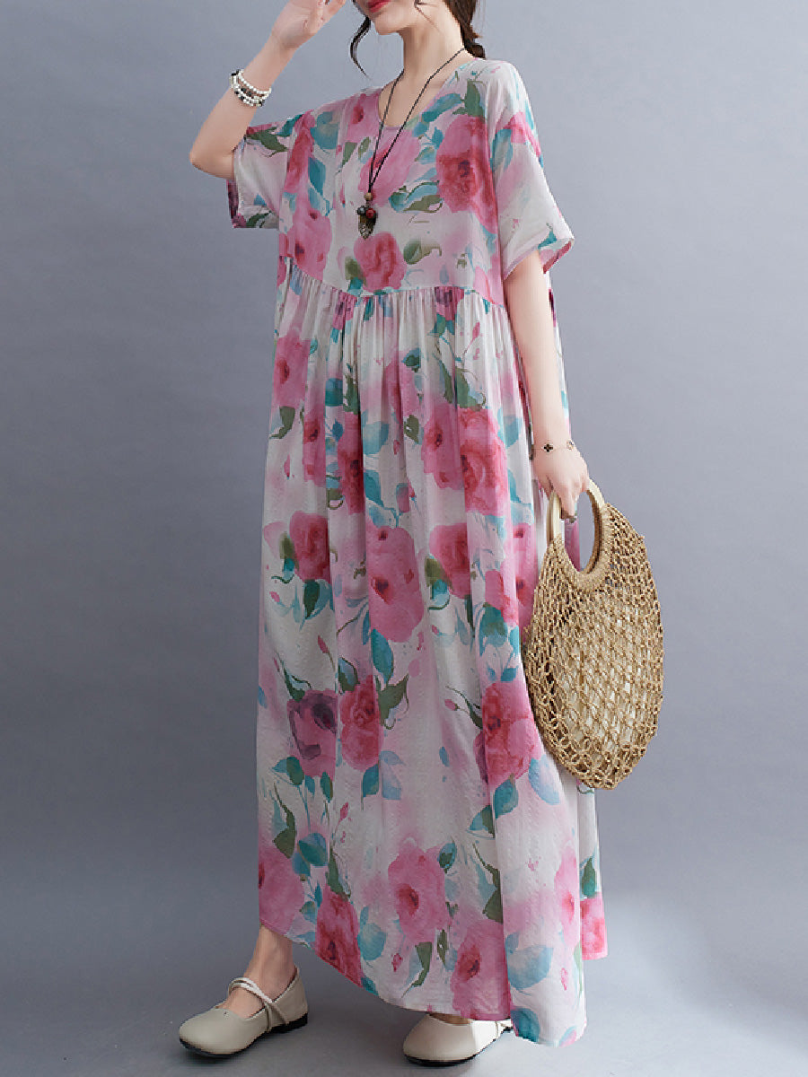 Floral Plus Size Casual Dress