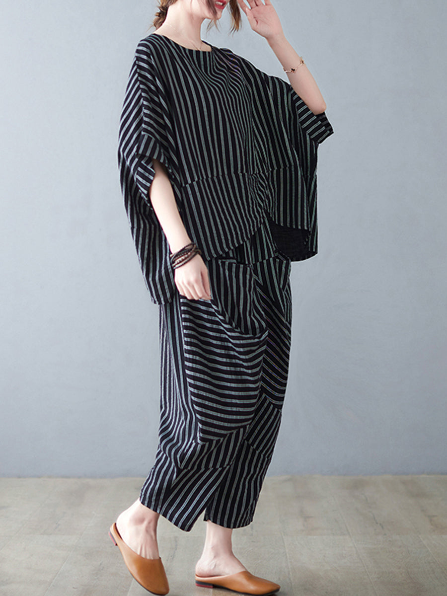 Vertical striped pocket loose set