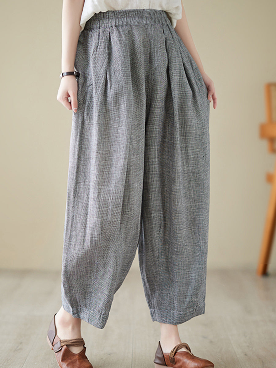 Retro Cotton Hemp Radish Casual Pants