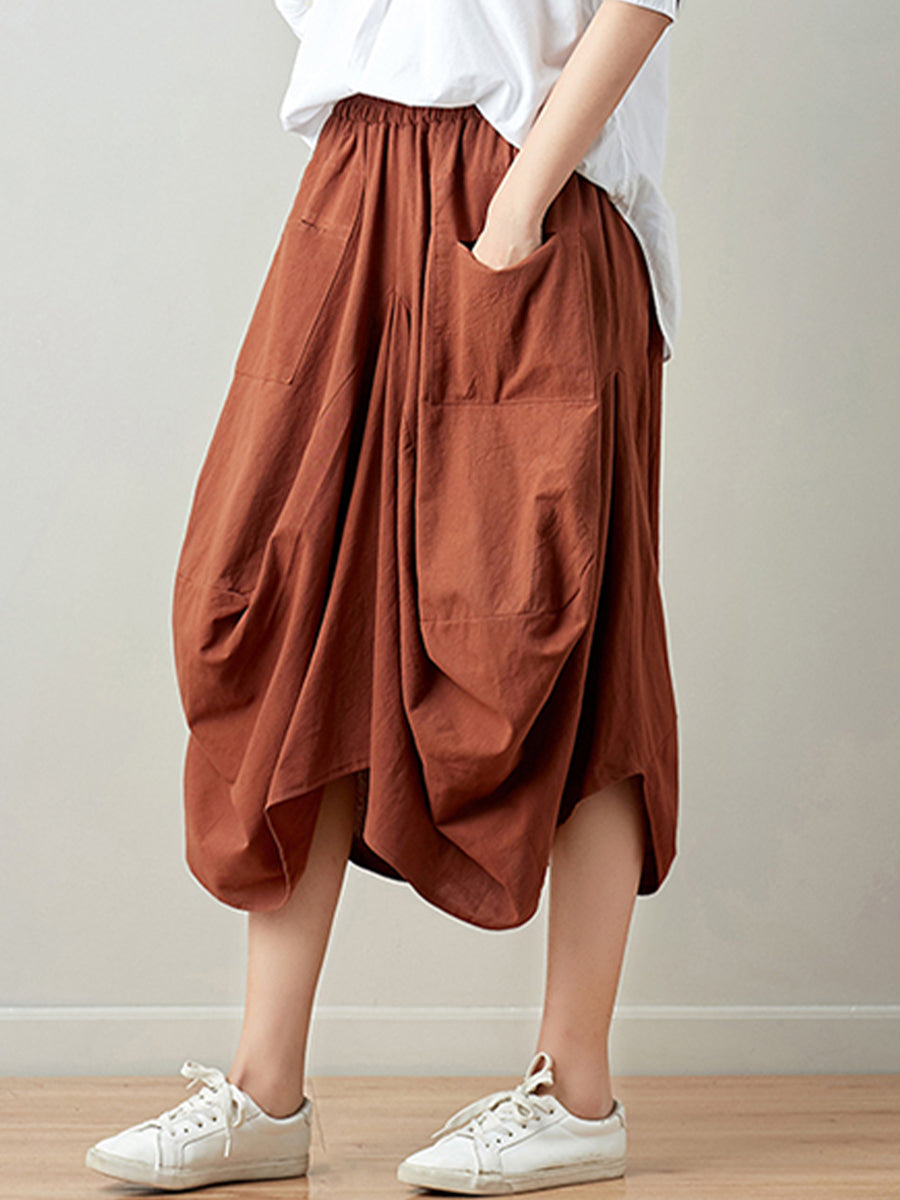 Oversized Slim Lantern Skirt