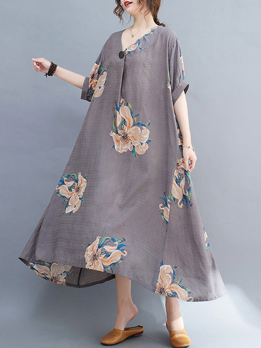 Floral Plus Size Casual Dress