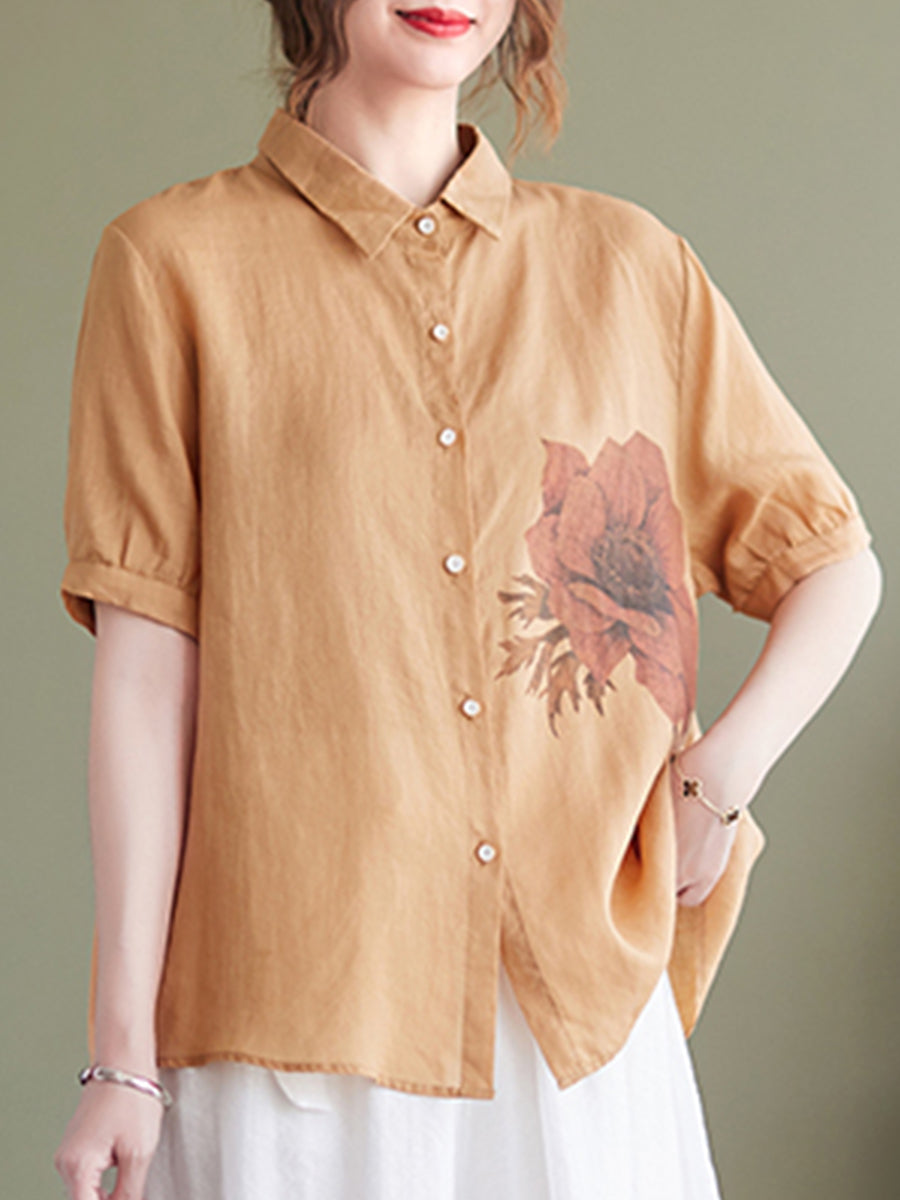 Flower printed shirt