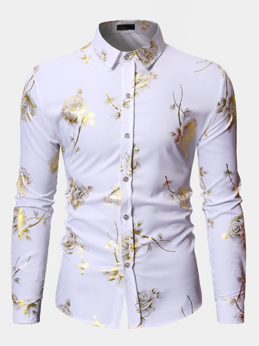 Men's rose gilded long sleeve shirt