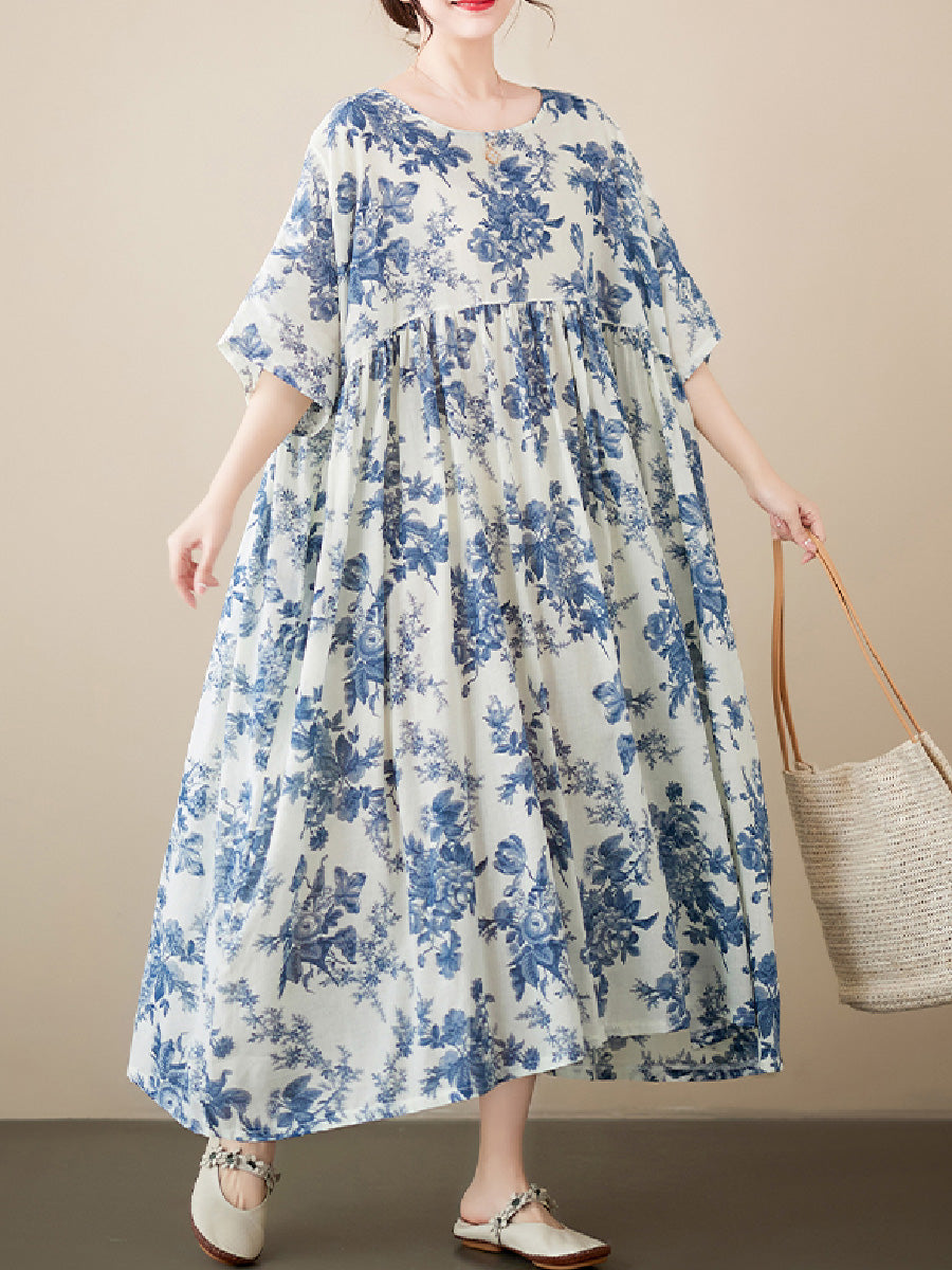 Floral Plus Size Casual Dress