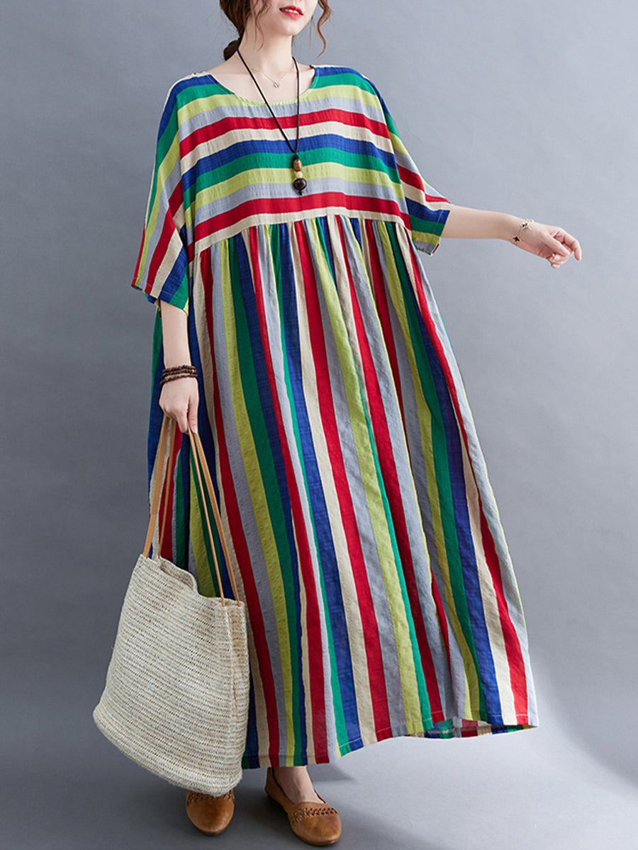 Round neck striped Dress