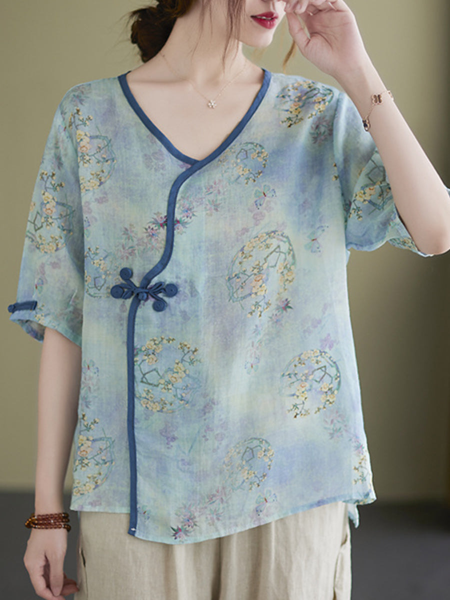 Ethnic style floral top