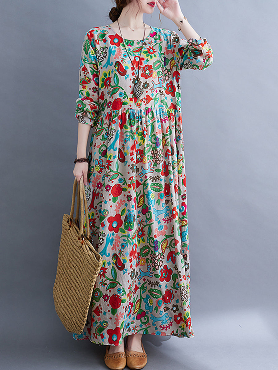 Floral Plus Size Casual Dress