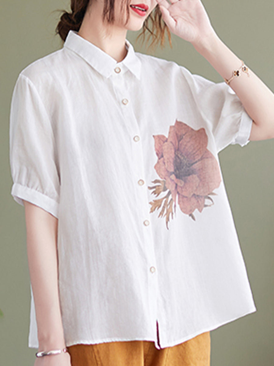 Flower printed shirt