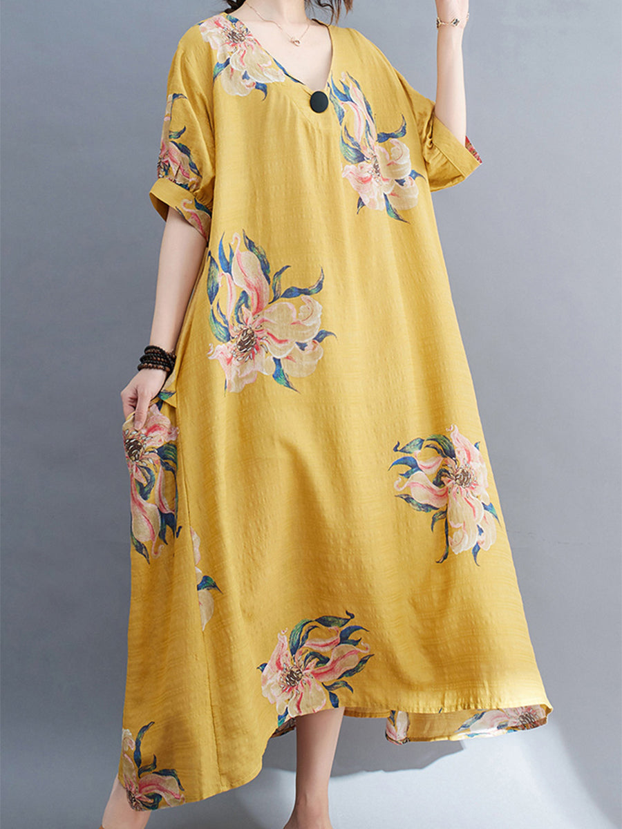 Floral Plus Size Casual Dress