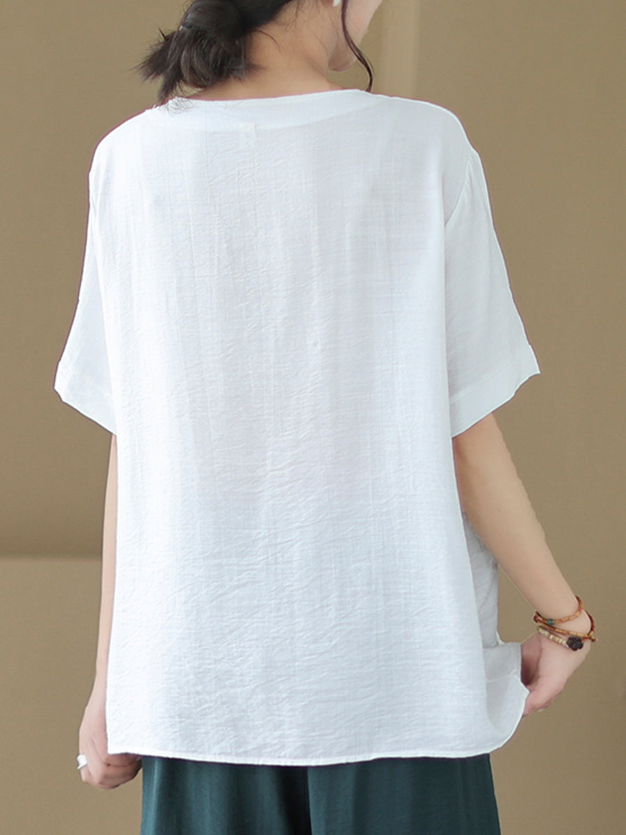 Embroidered Asymmetric Shirt