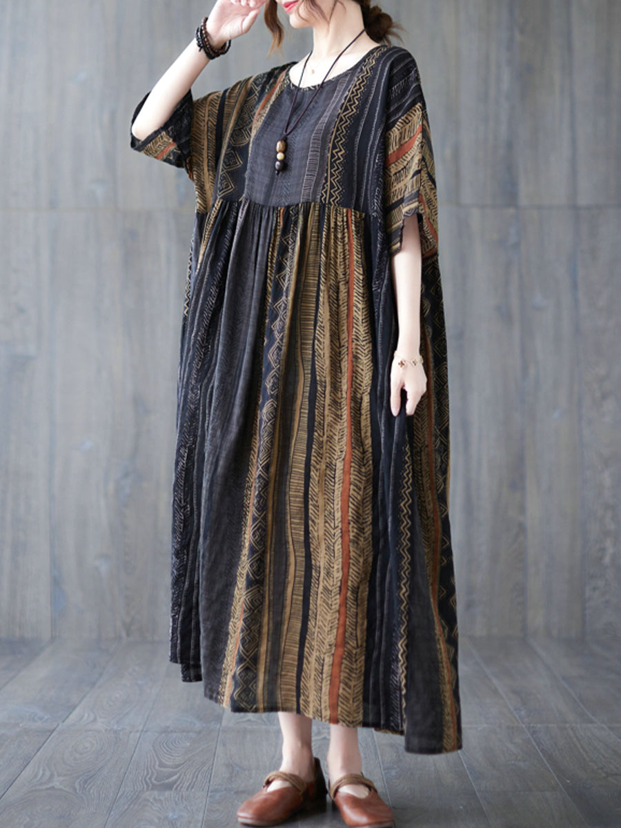 Ethnic printed large dress