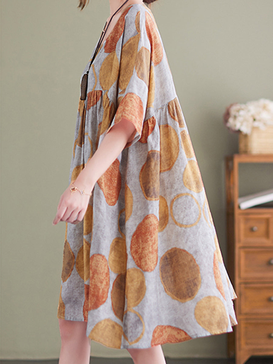 Oversized printed slimming dress