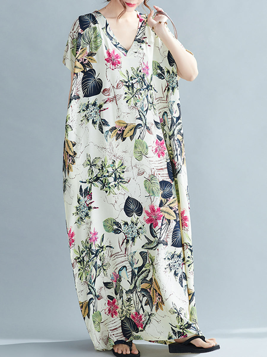 Plant floral printed dress