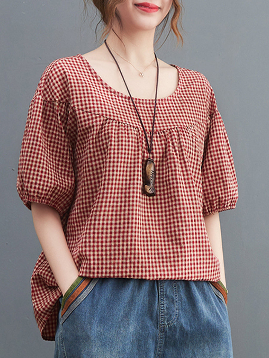 Small plaid oversized shirt