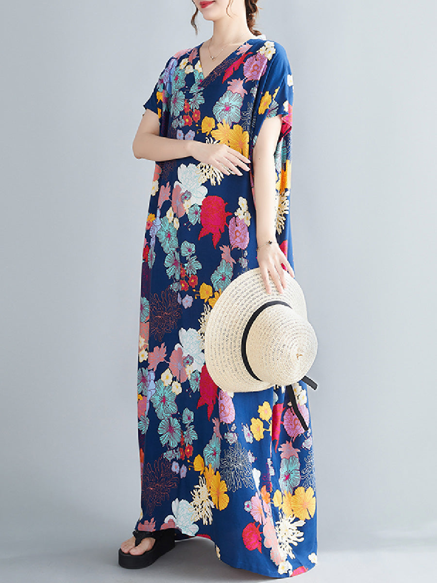 Floral cotton and linen Dress