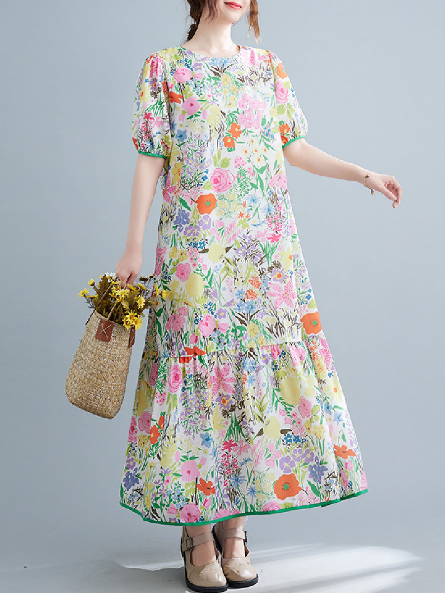 Floral Holiday Loose Dress