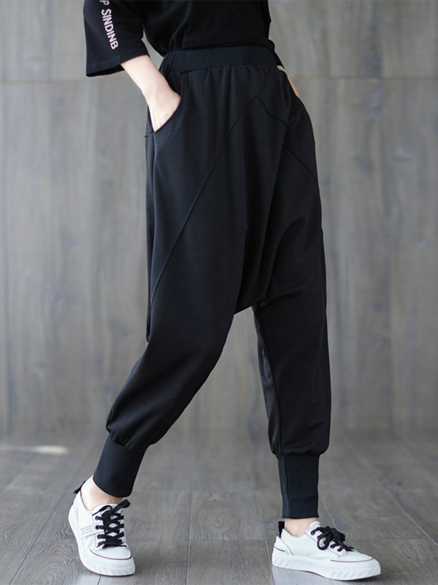 Solid casual oversized pant