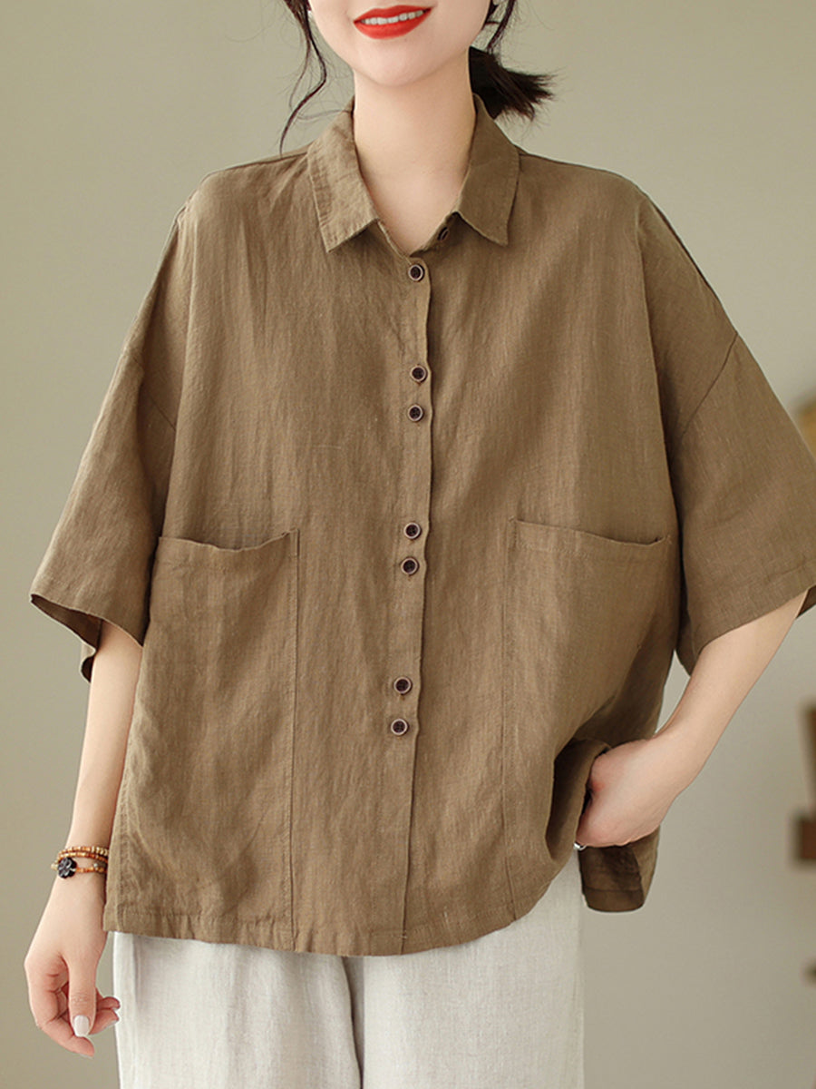 Double button and pocket shirt