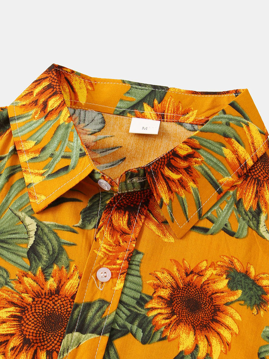 Camicia a maniche corte casual hawaiana da uomo