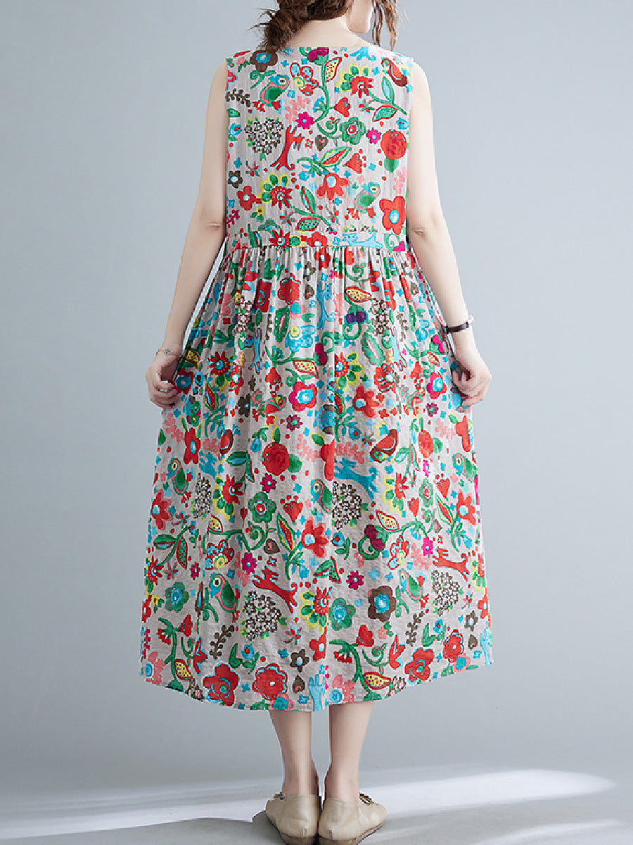 Oversized floral waistband Dress