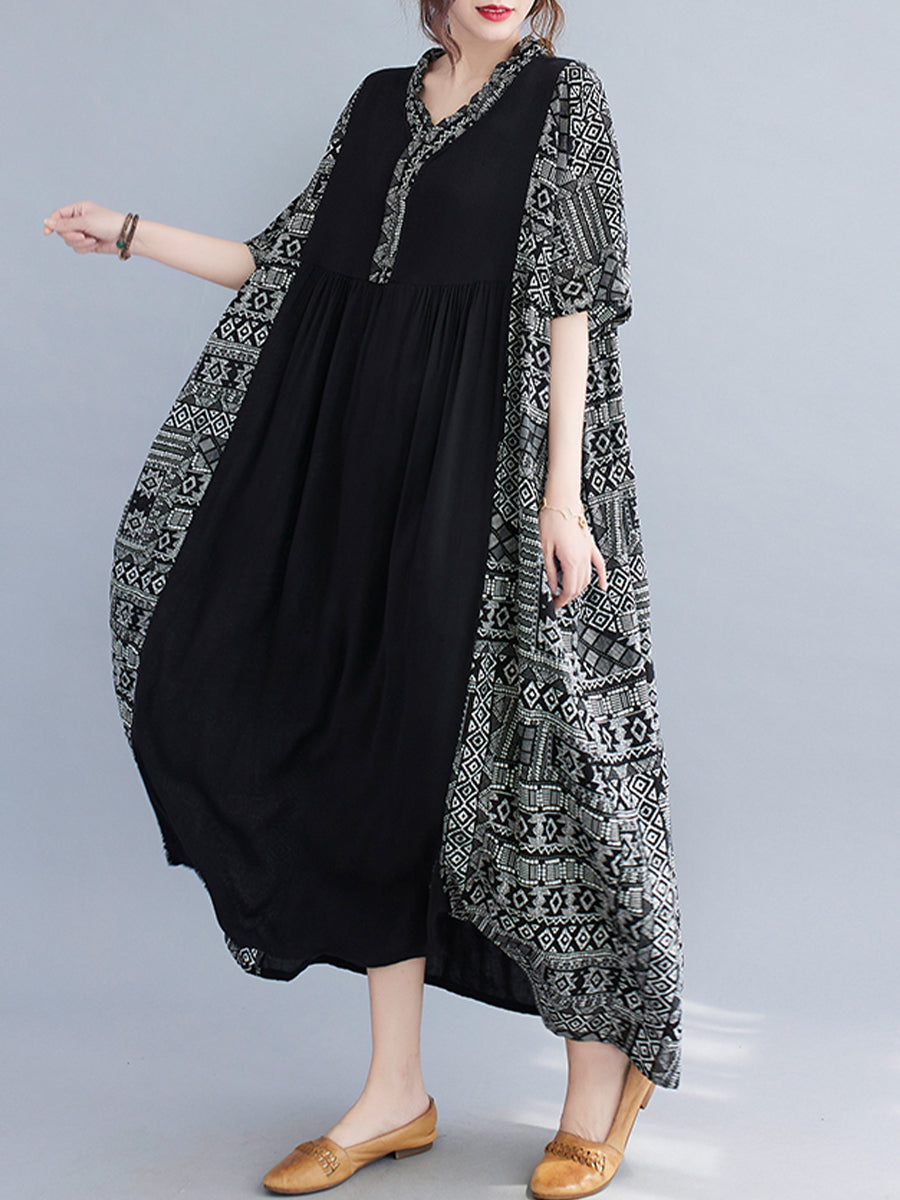 Women's patchwork ear lace dress