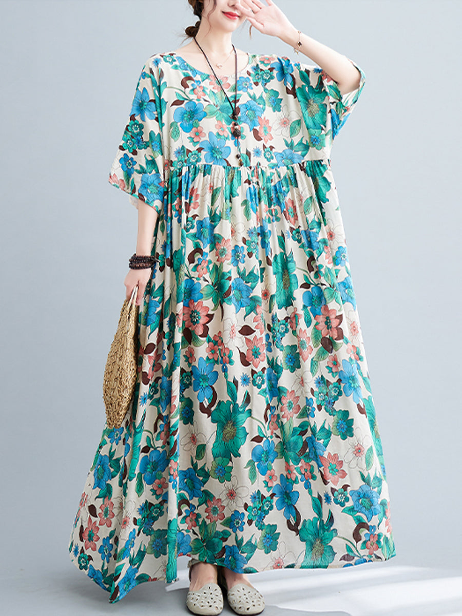 Floral Plus Size Casual Dress