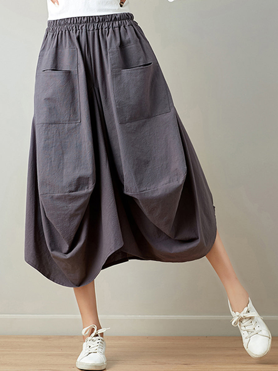 Oversized Slim Lantern Skirt