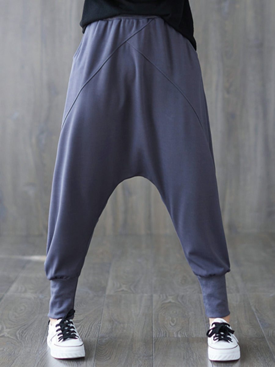 Solid casual oversized pant