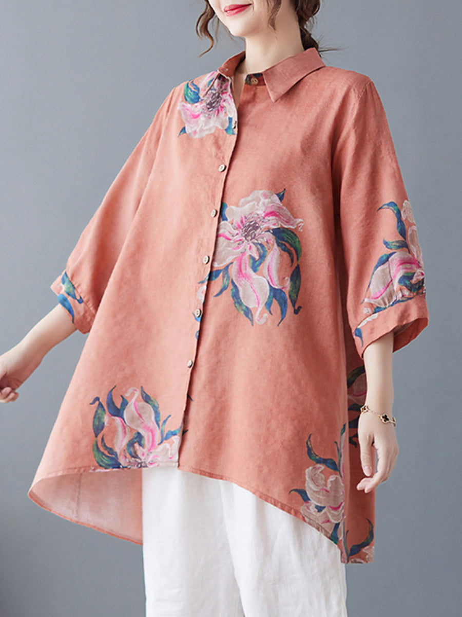 Summer loose floral shirt