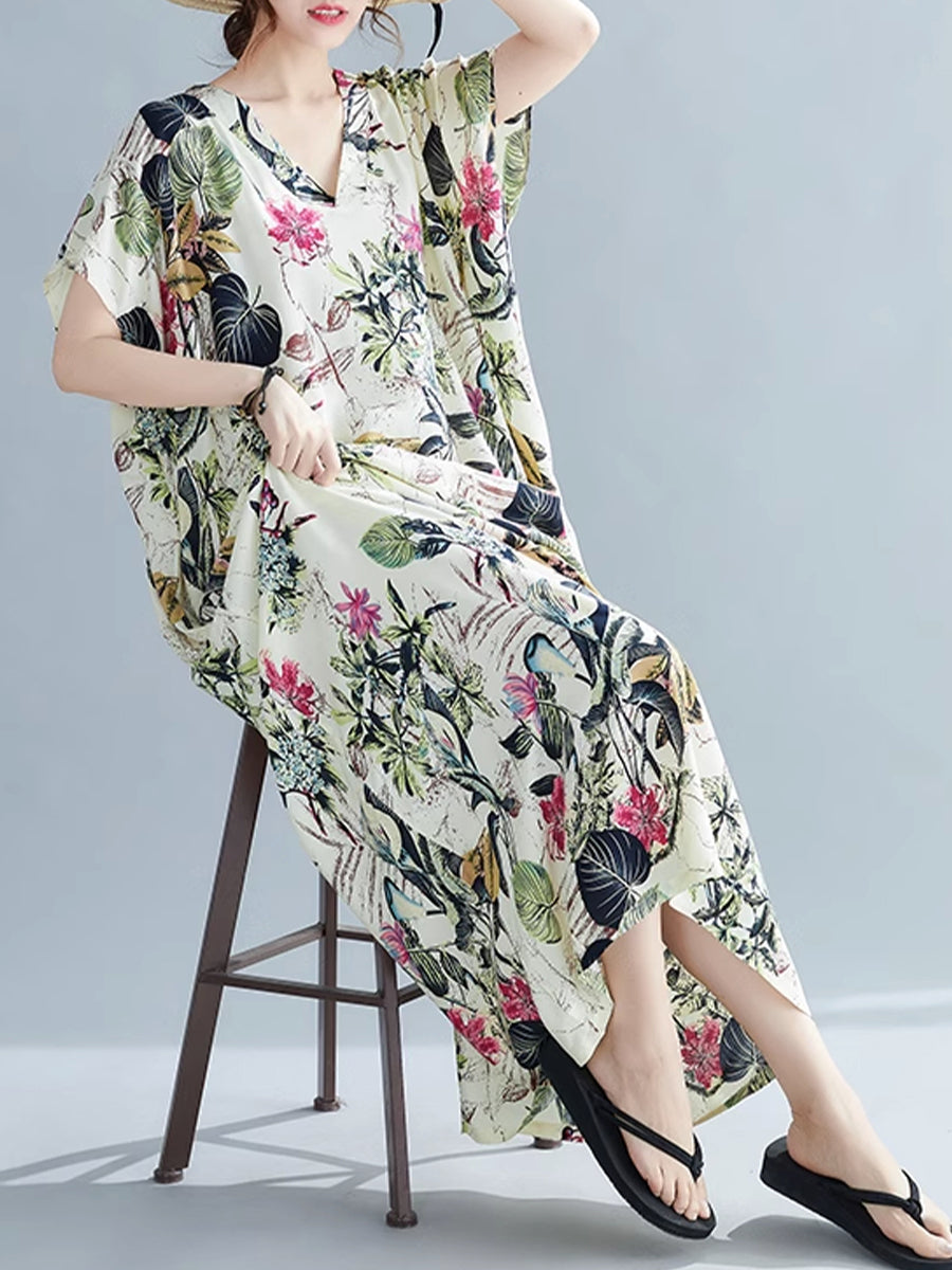 Plant floral printed dress