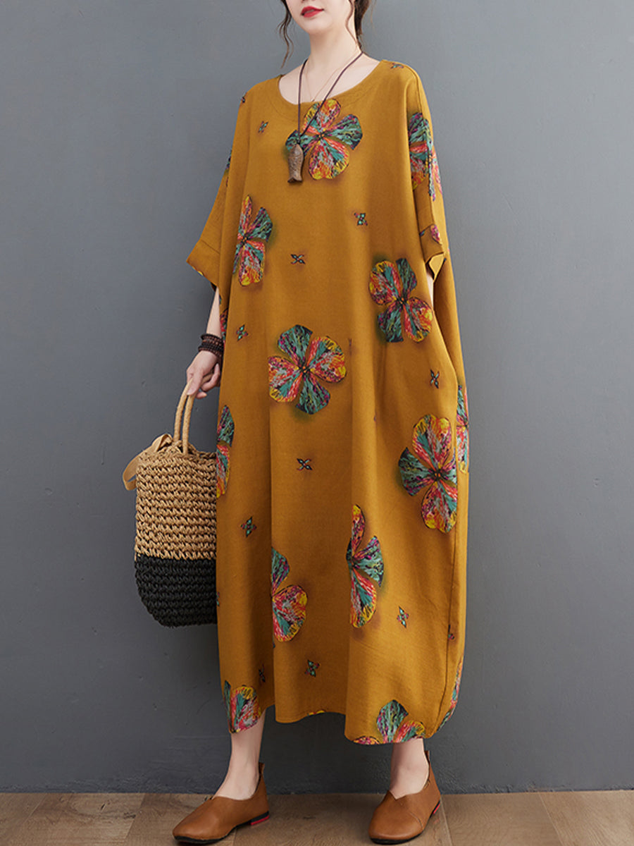 Floral Plus Size Casual Dress