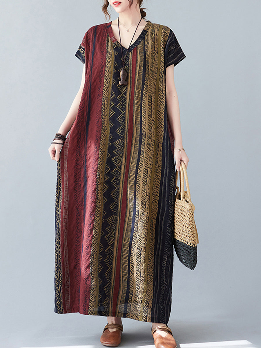 Ethnic printed large dress