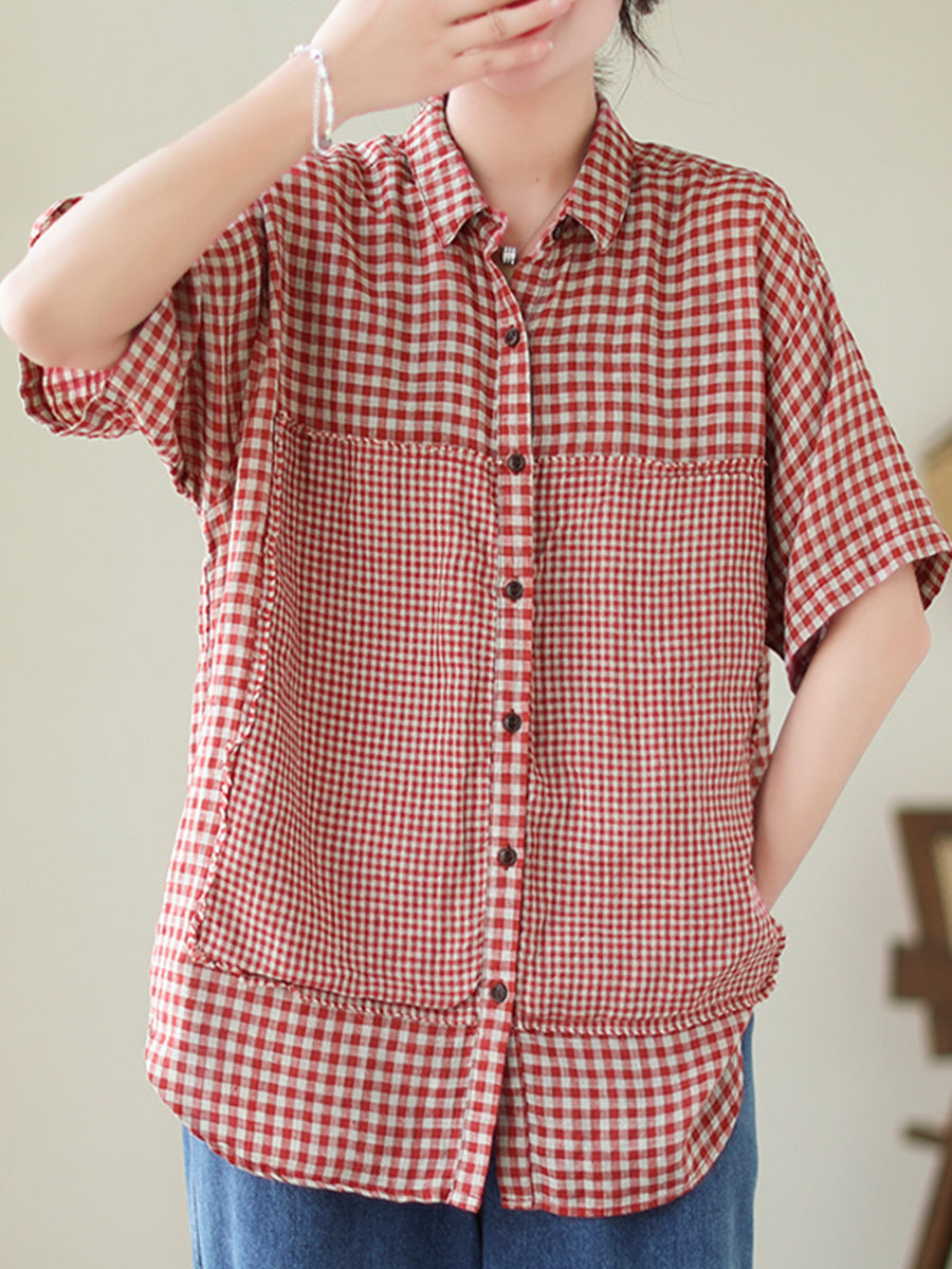 Plaid long casual shirt