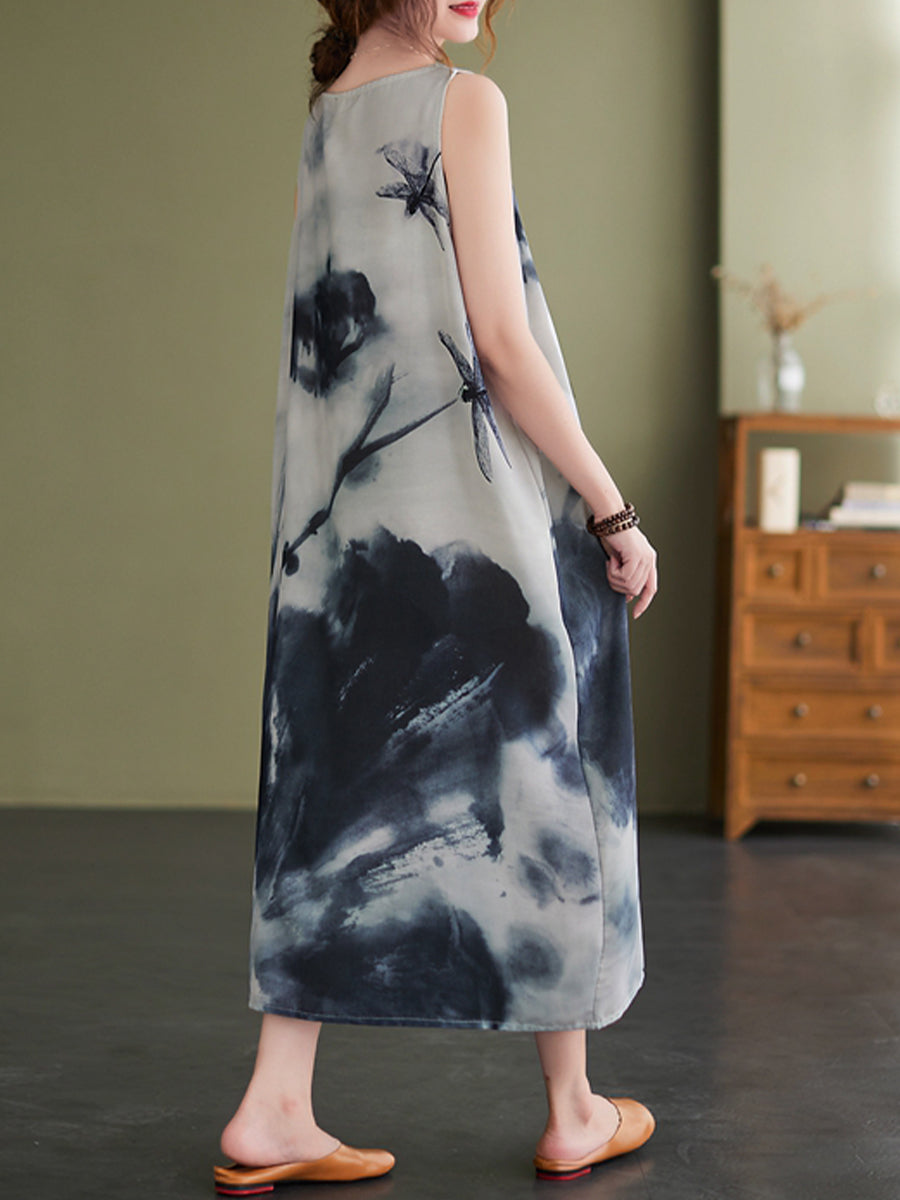 Ink painting oversized dress