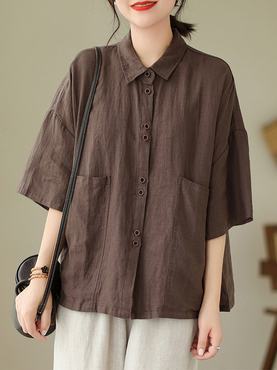 Double button and pocket shirt