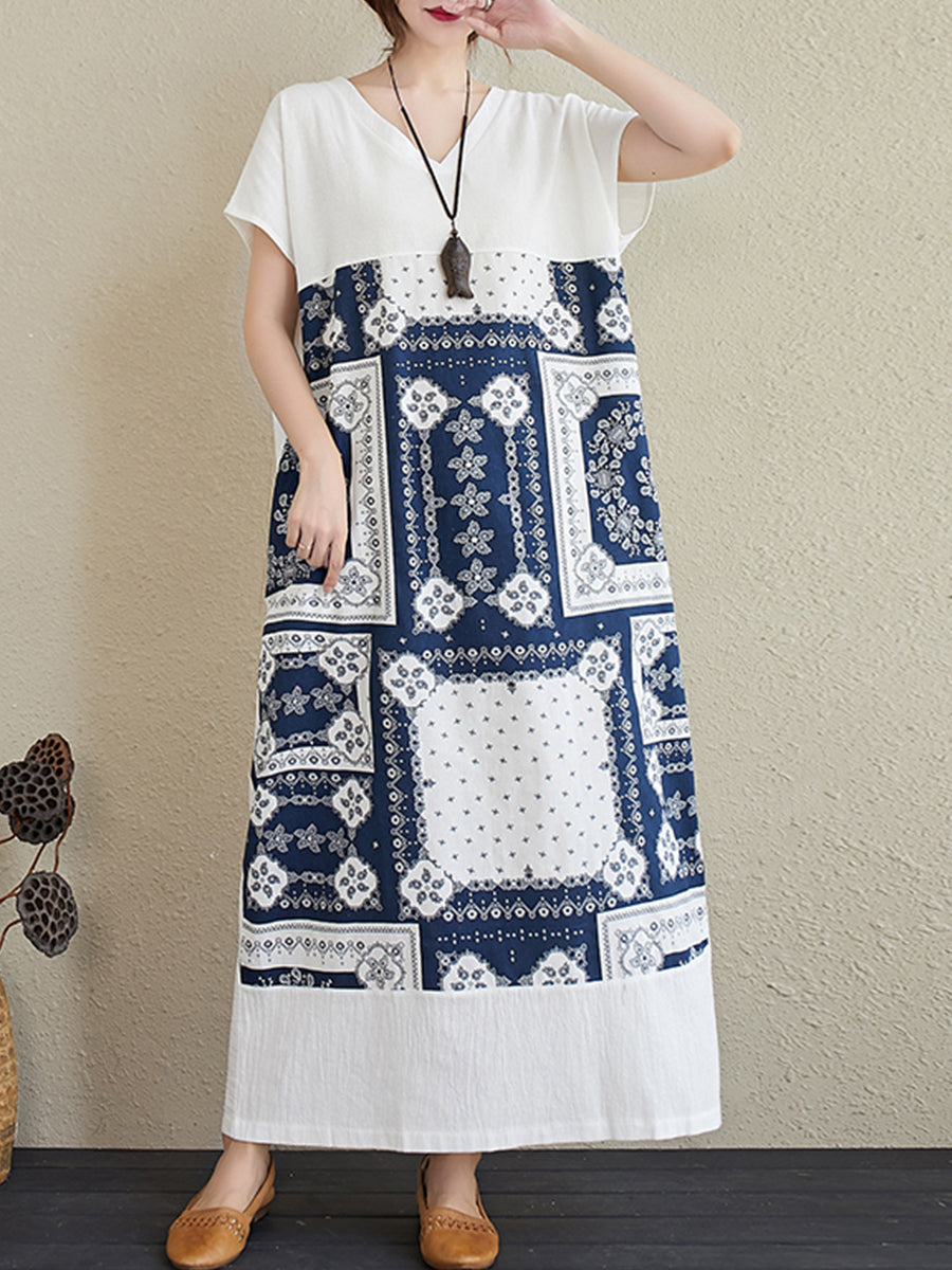 Ethnic Print Casual Dress