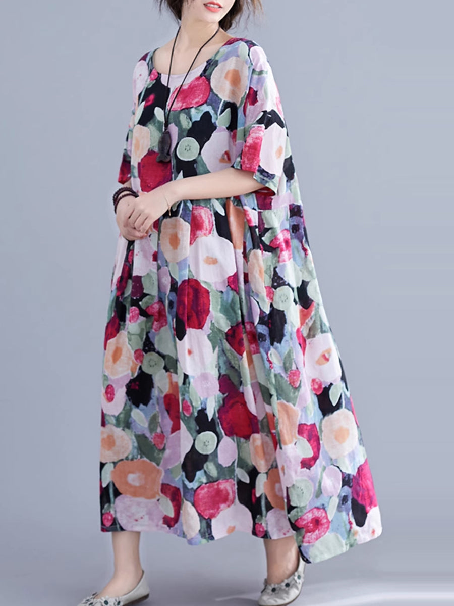 Floral Holiday Casual Dress