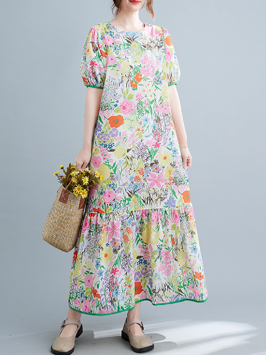 Floral Holiday Loose Dress