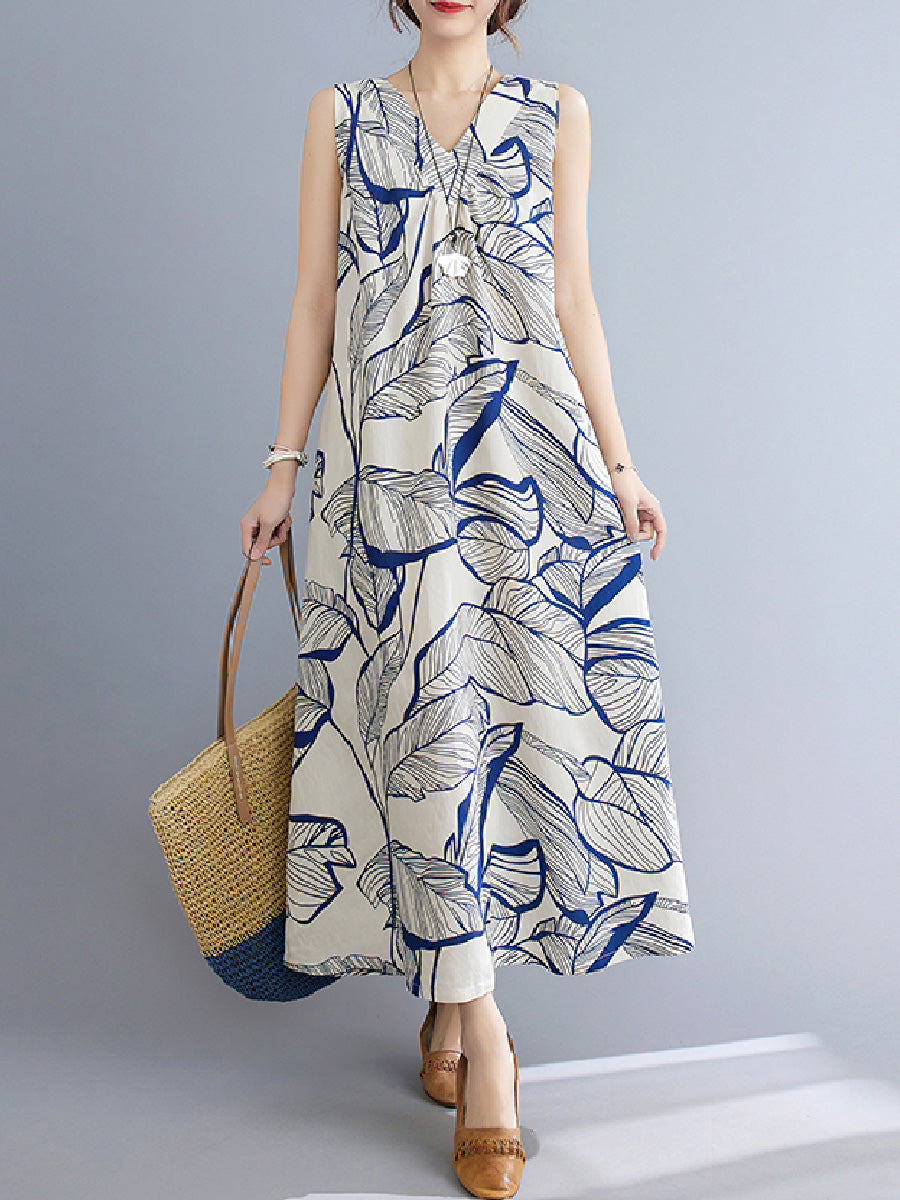 Leaf Casual Print Dress