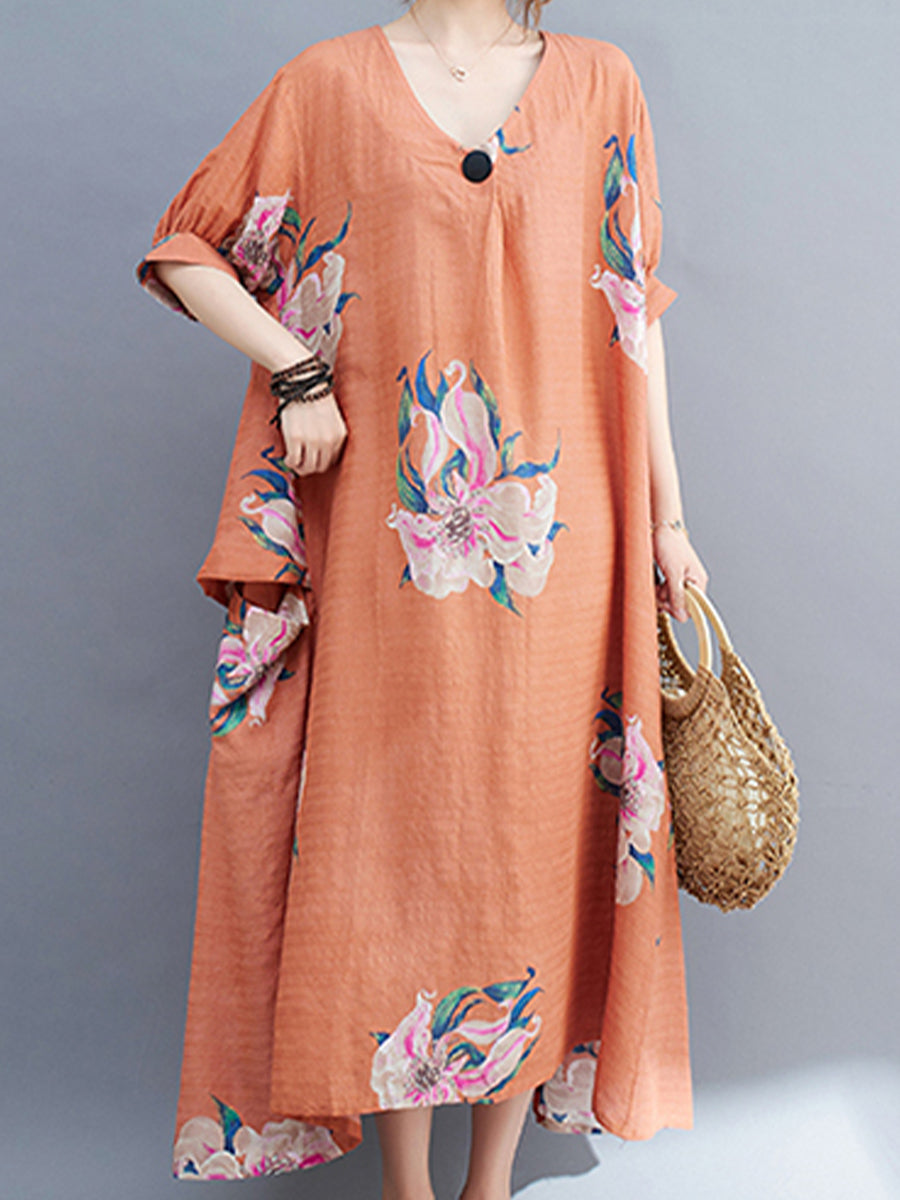 Floral Plus Size Casual Dress