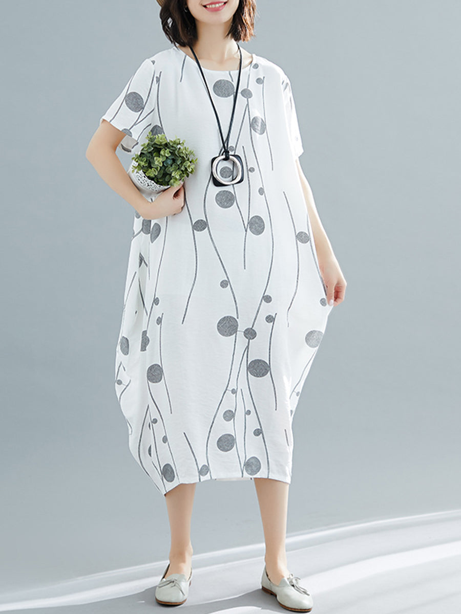 Dot print oversized dress