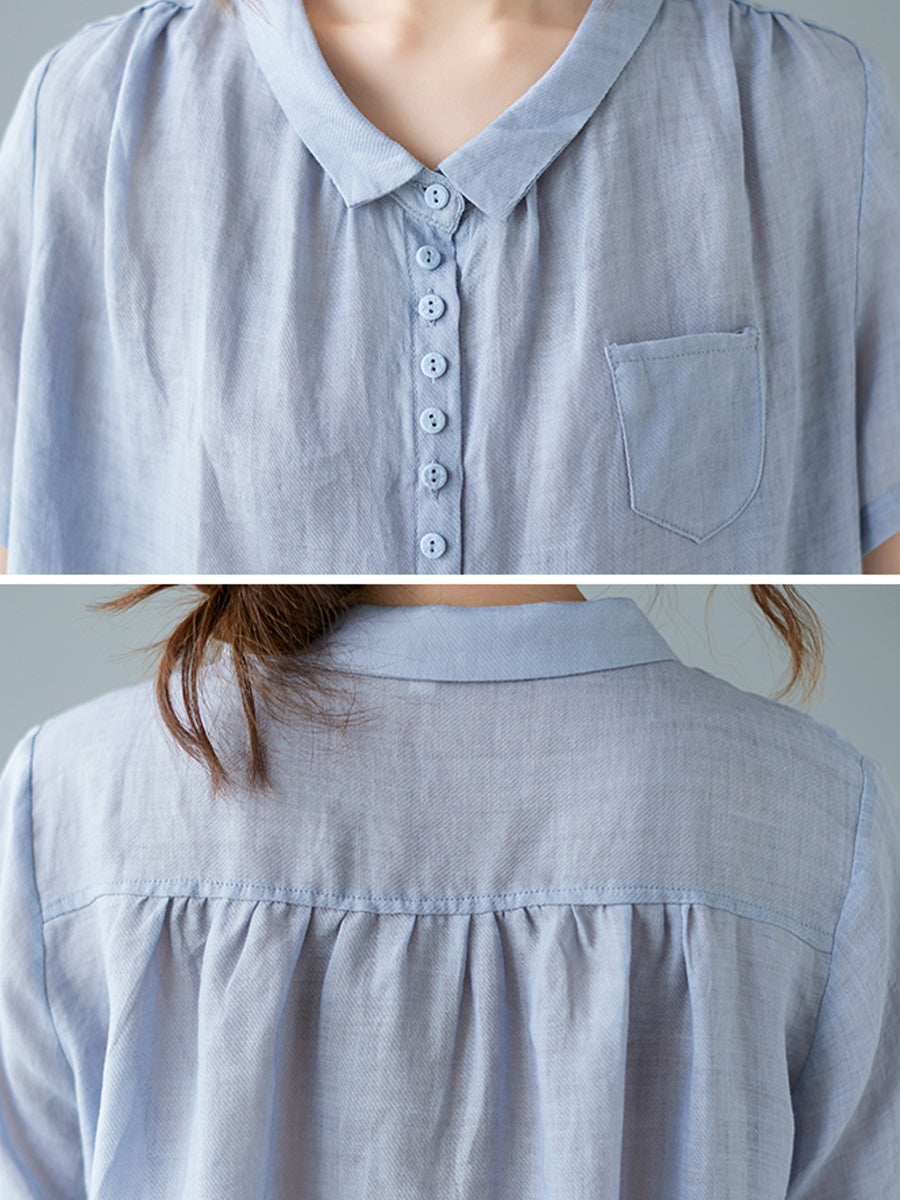 Small button single pocket shirt