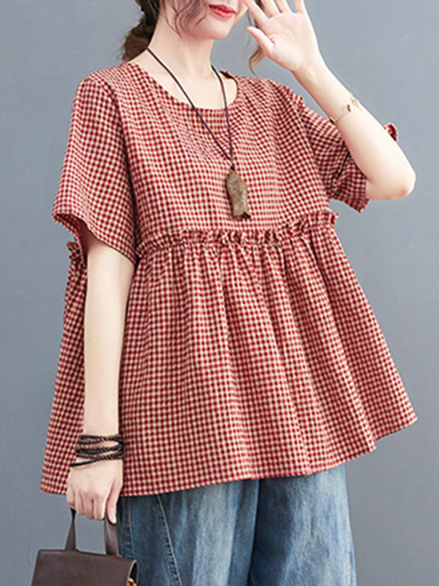 Small plaid oversized shirt