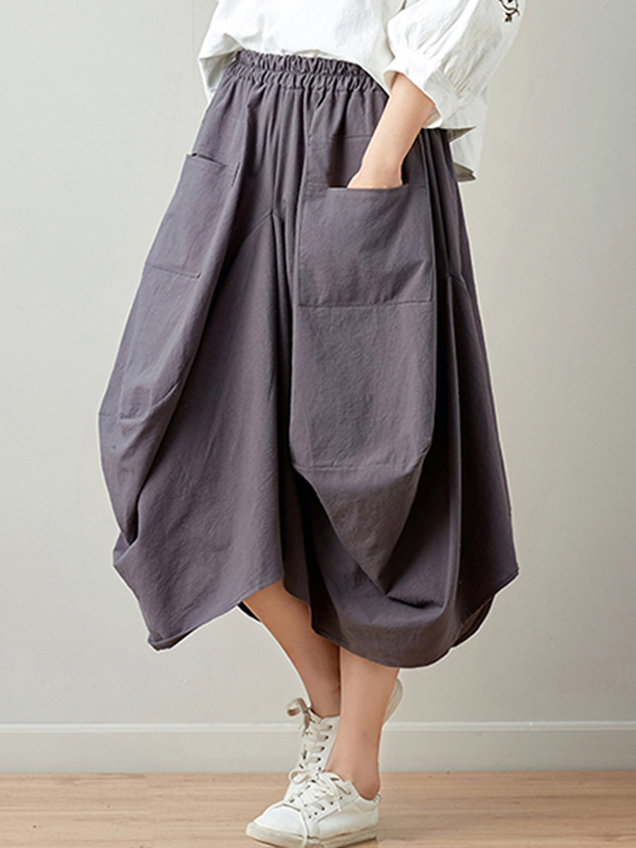 Oversized Slim Lantern Skirt