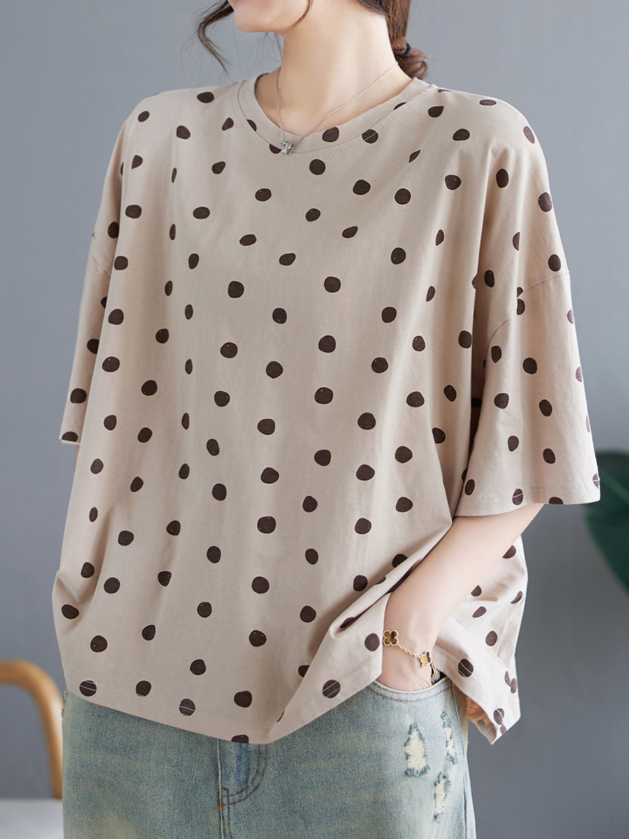 Polka dot oversized shirt