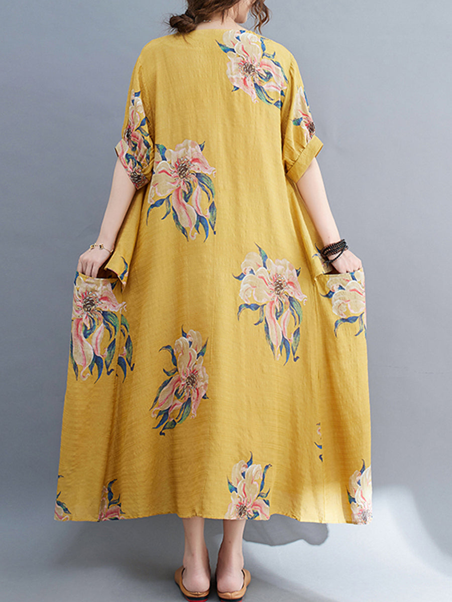 Floral Plus Size Casual Dress