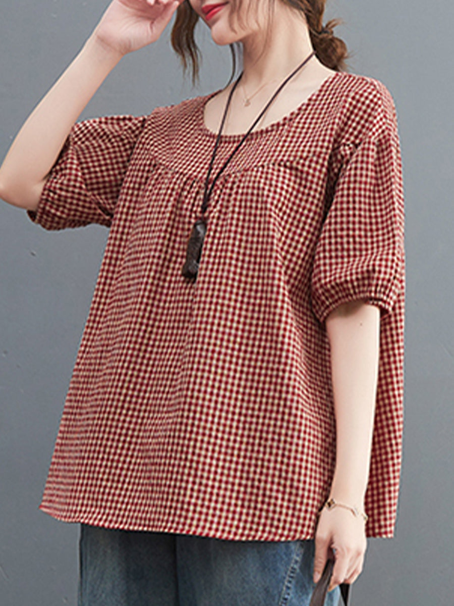 Small plaid oversized shirt