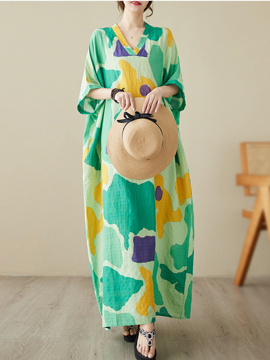 Floral cotton and linen Dress