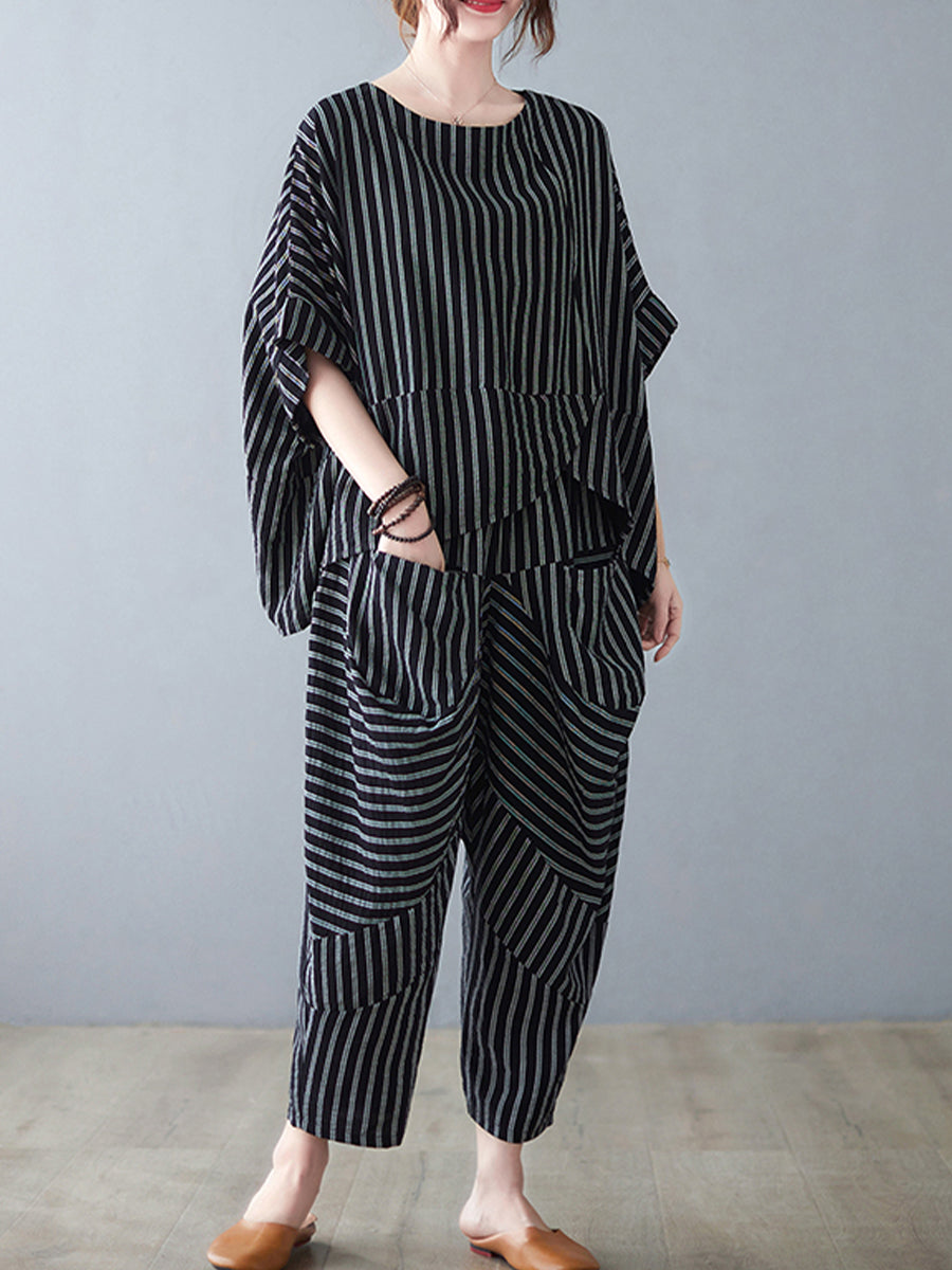 Vertical striped pocket loose set