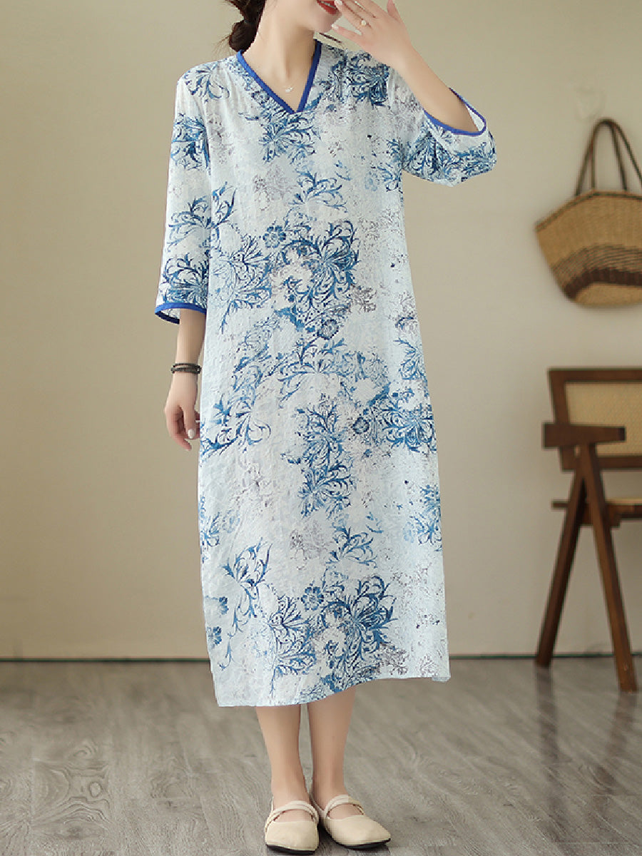 Ethnic Print Casual Dress